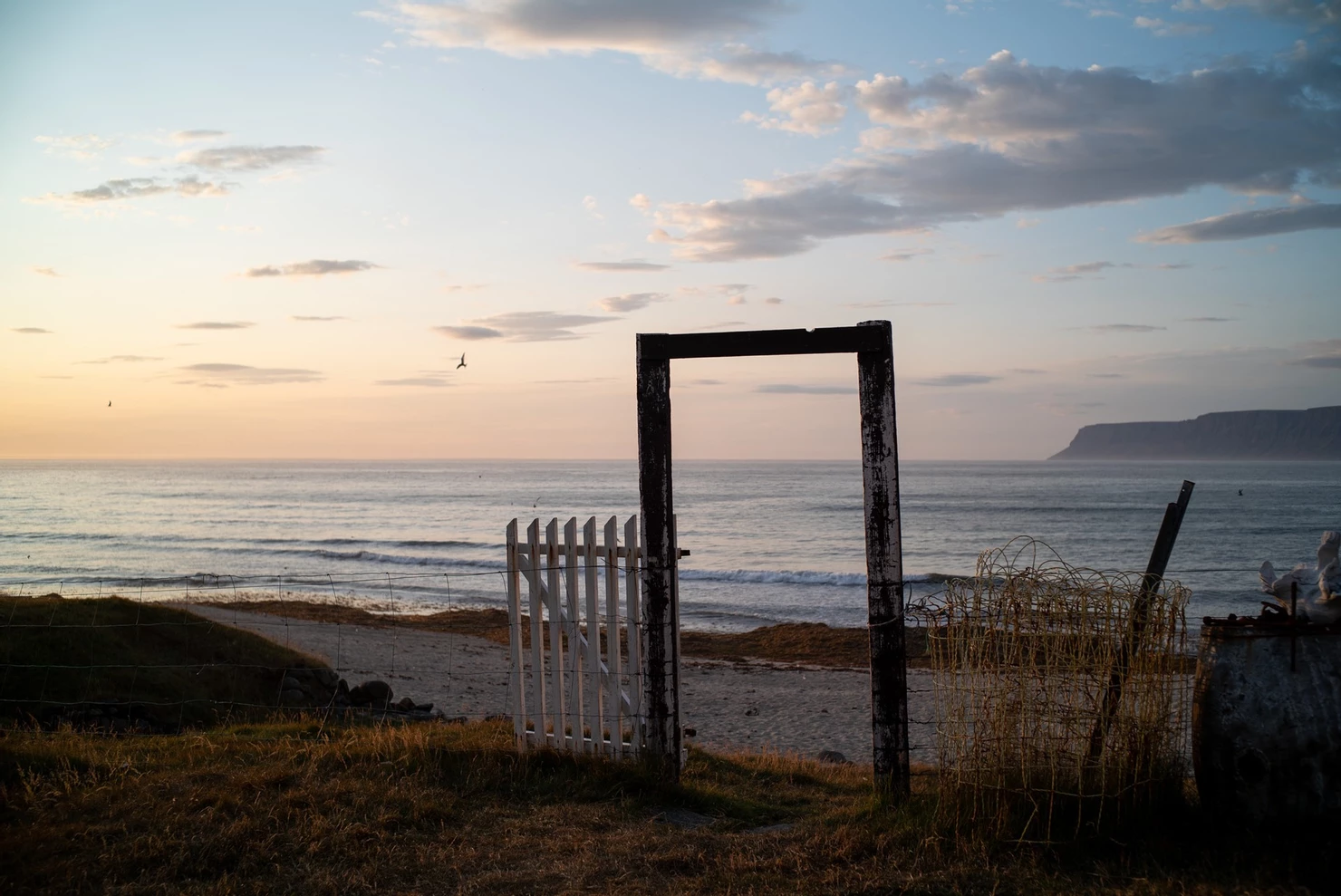 A gateway by the beach in Iceland's westfjords region