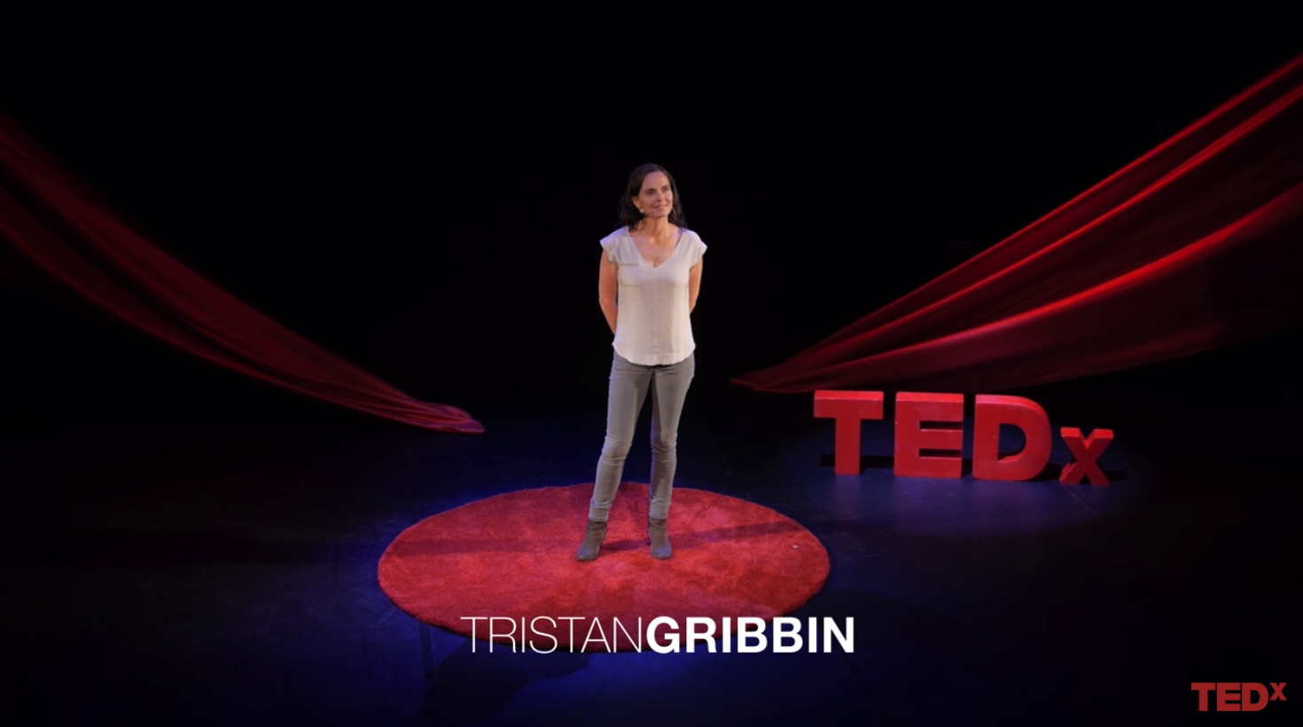 Tristan Gribbin presenting at TedX in Reykjavik