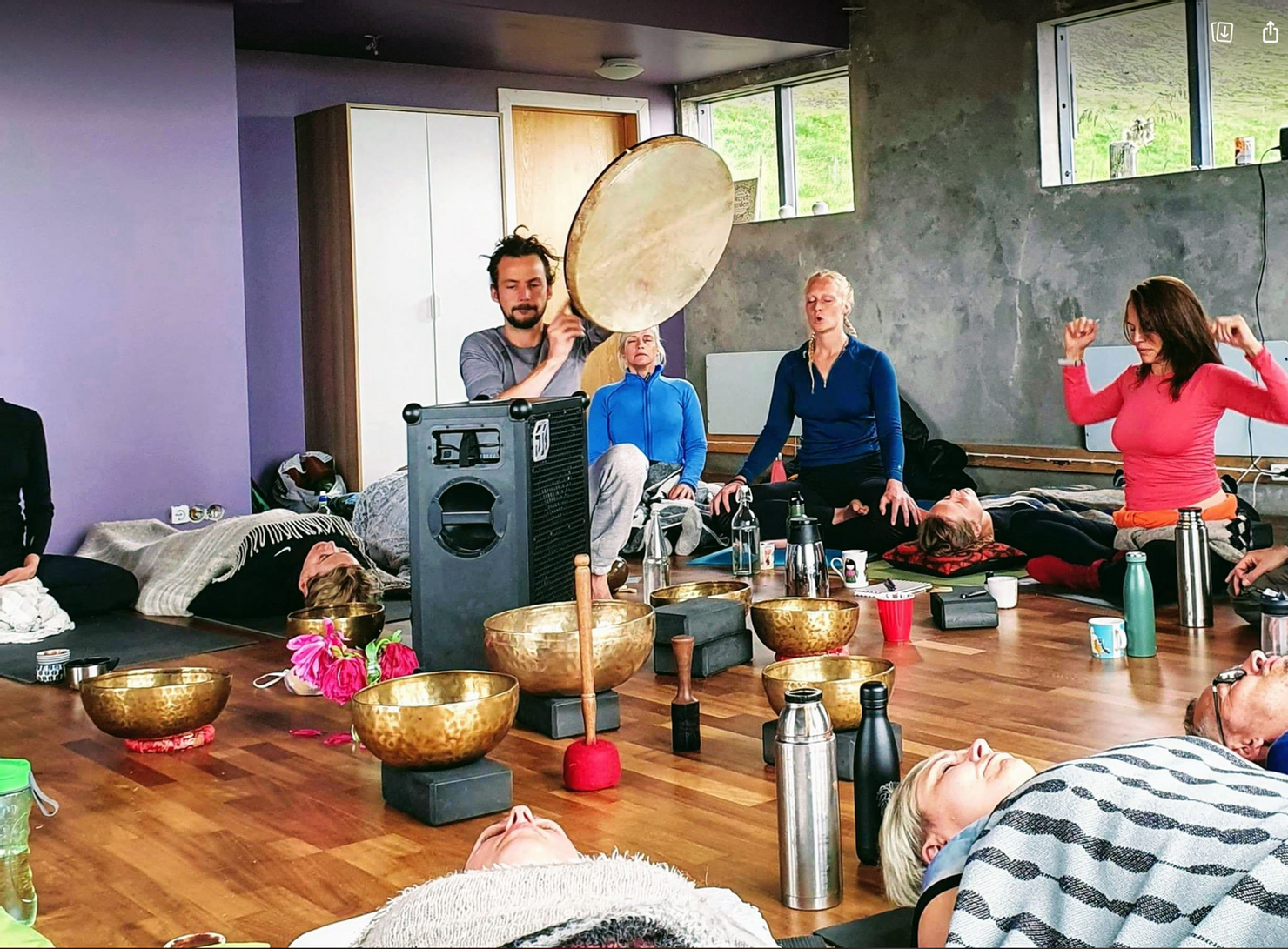 Meditating in Iceland