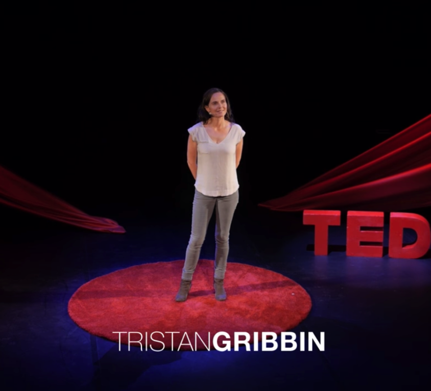 Tristan Gribbin presenting at TedX in Reykjavik