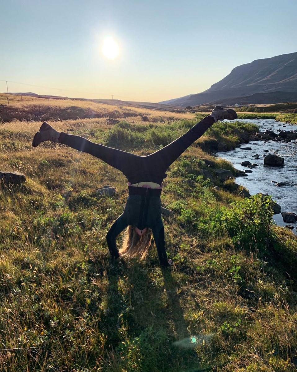 Handstand under the Midnight Sun