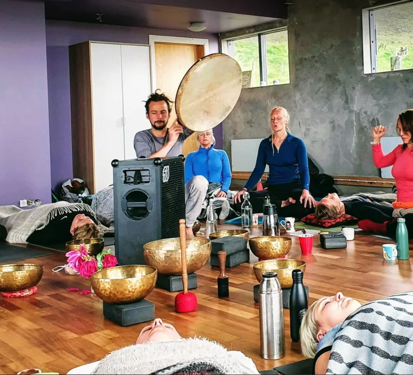 Meditating in Iceland